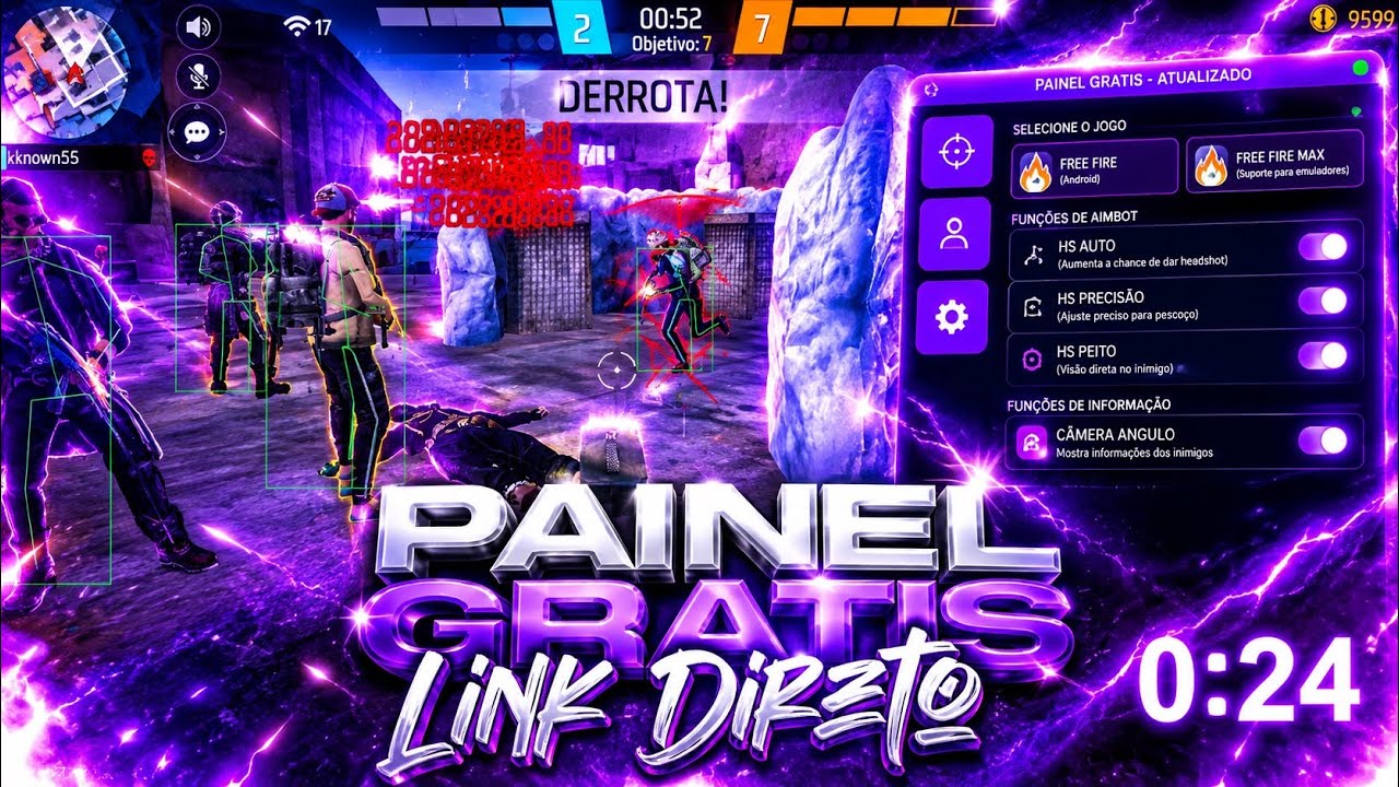 XIT FF ATUALIZADO 2026! PAINEL FFH4X ANDROID / IPHONE + PROXY GR&Aacute;TIS 100% HS LINK DIRETO ✅