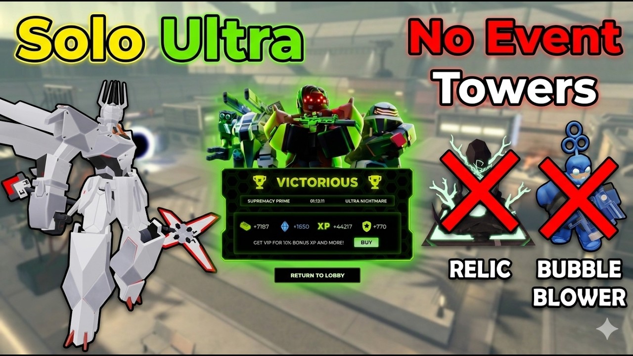 How to Solo Ultra Nightmare on Supremacy Prime WITHOUT Event Towers | TDX Guide