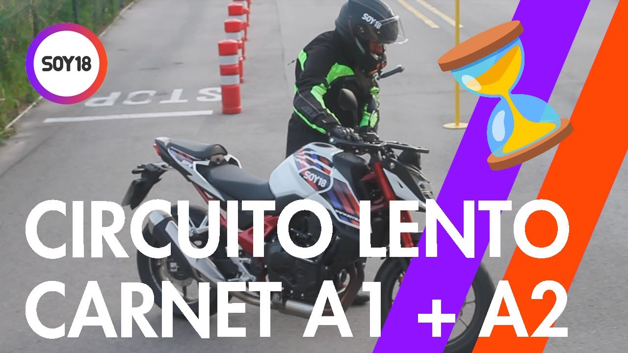 Circuito LENTO ⏳ | Permisos de moto A2 y A1:  ¡Explicado paso a paso!