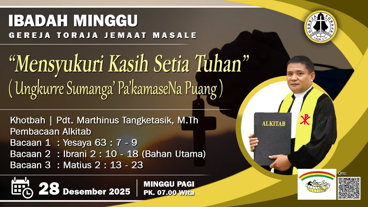 🔴 Ibadah Minggu | Gereja Toraja Jemaat masale | Minggu, 28 Desember 2025 | 07.00 WITA