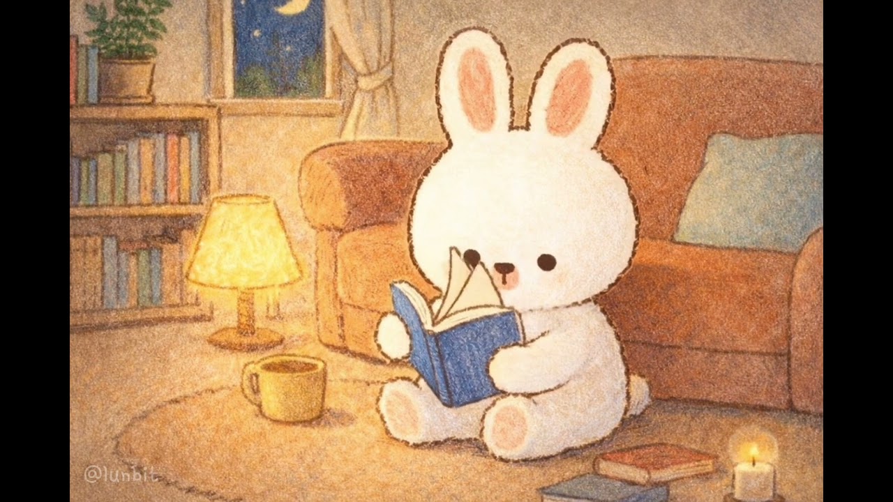 🌙 Lunbit, the Moon Rabbit _lo-fi for reading | moonlit night (30 min)📖📚