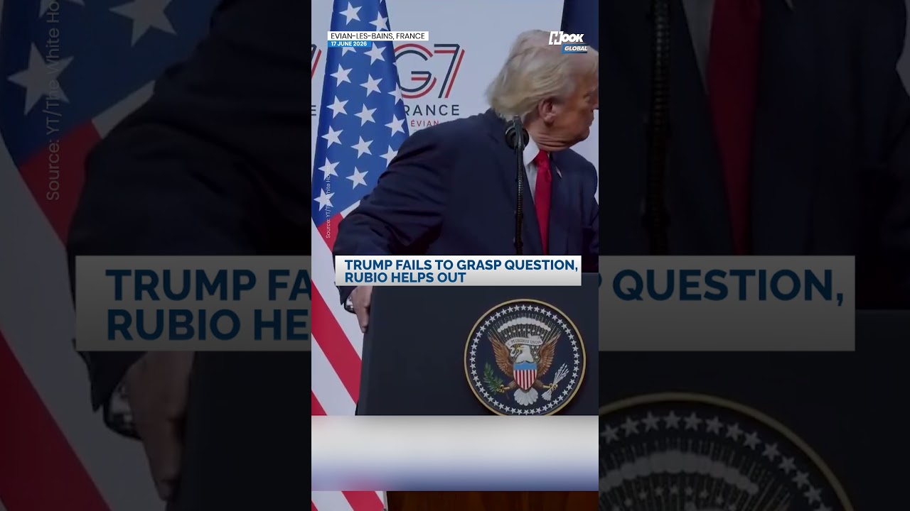 Трамп с трудом понимает репортера и обращается за помощью к Рубио