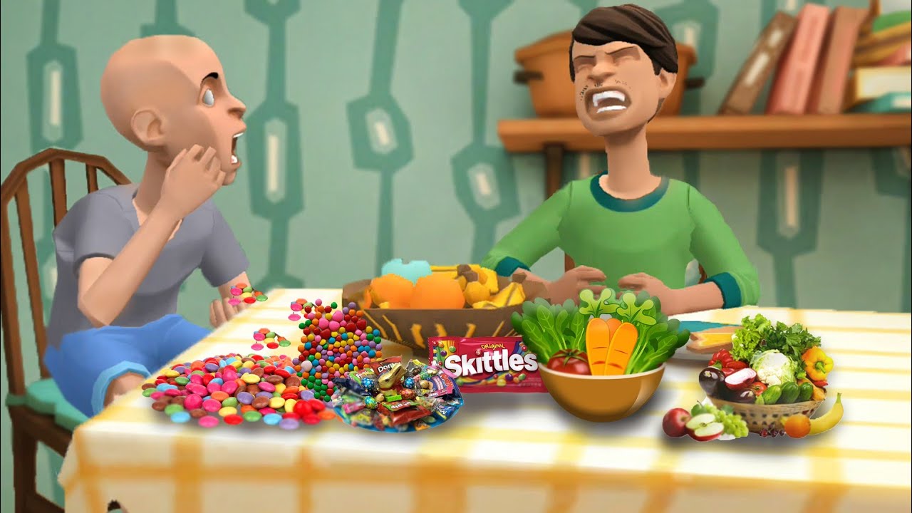 Classic Caillou refuses to eat vegetables/sneaks to a sweet shop & steals sweets/Arrested/ Grounded