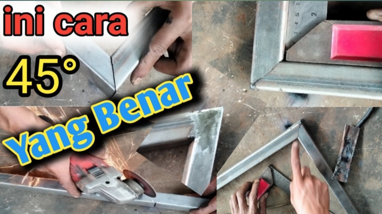 Sesuai pengalaman Cara Potong Besi HOLLOW 45 Derajat dengan 2 teknik akurat TUKANG LAS