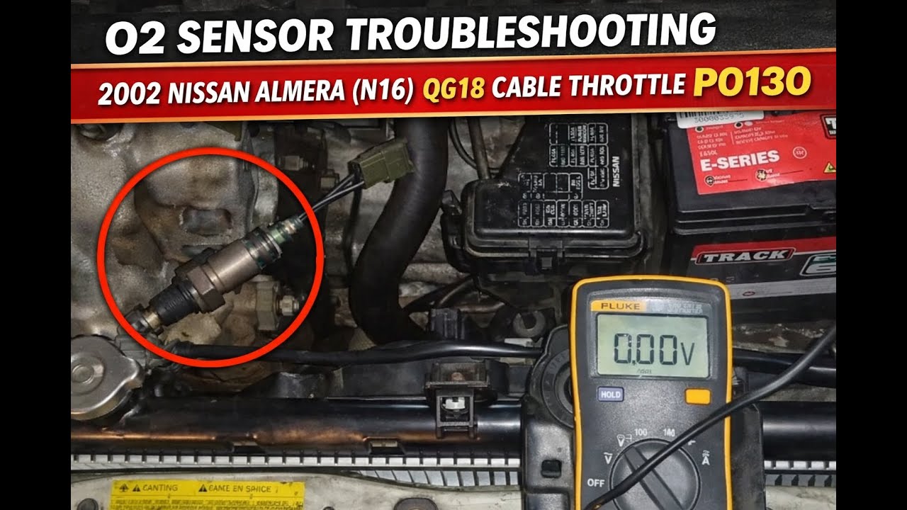 Трос дроссельной заслонки Nissan Almera (N16) QG18 2002 года выпуска | Код ошибки P0130: неисправ...