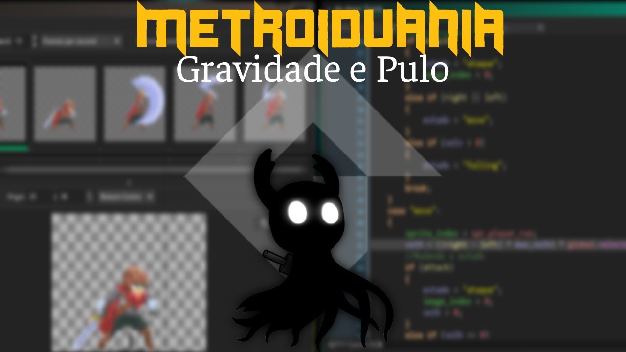 MetroidVania 02 - Gravidade, pulo e direção | Game Maker Studio 2
