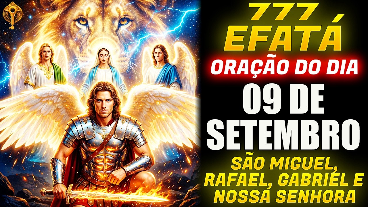 Oração de Hoje a São Miguel Arcanjo ✨ 777 EFATÁ DOS 3 ARCANJOS E NOSSA SENHORA | Milagre Urgente