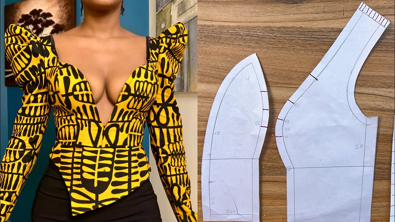 How to sew a Classic princess bustier with deep plunging neckline | how to insert V-neckline wire