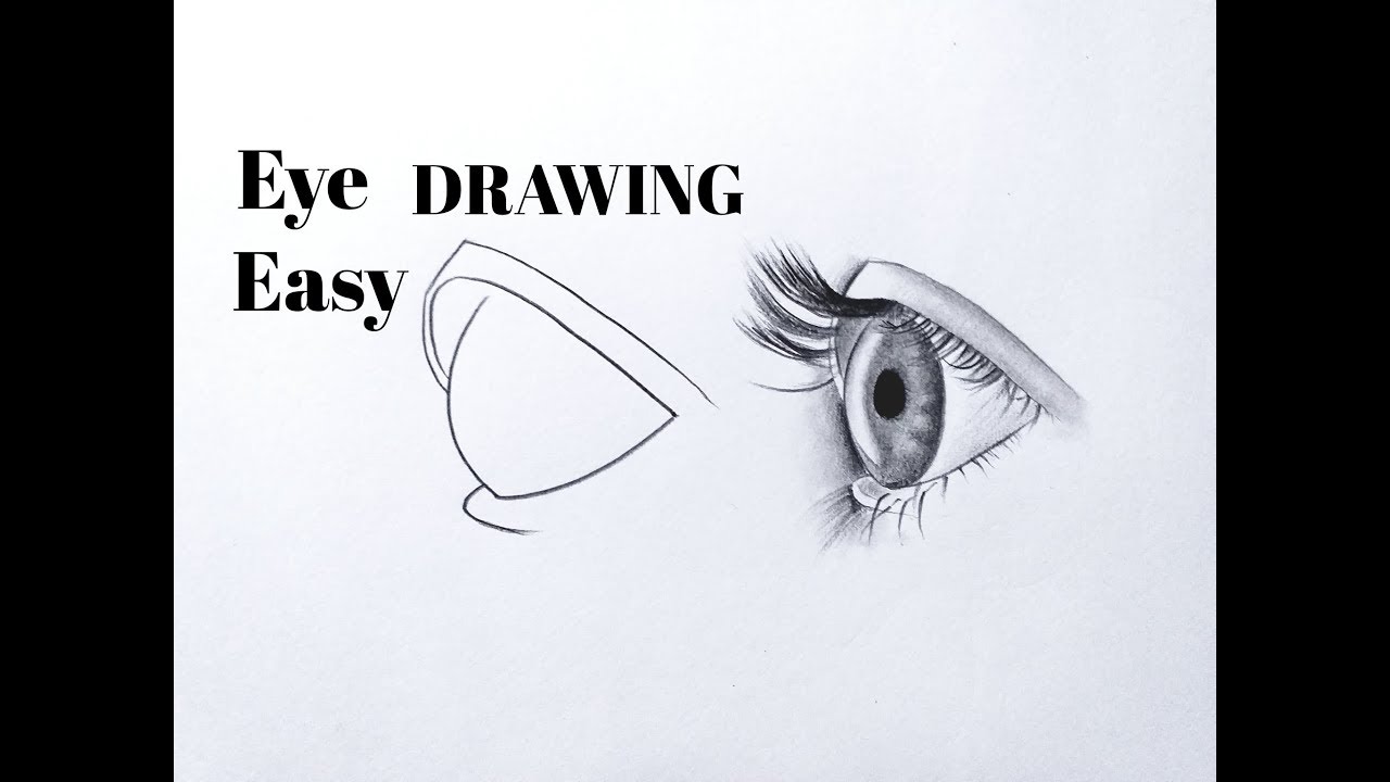How to draw an eye/eyes easy(side view) Eye drawing easy step by step tutorial for beginners