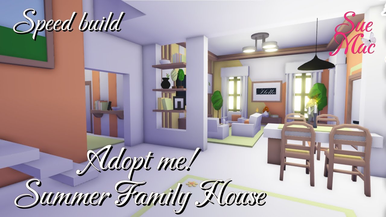 Adopt me Low Budget Summer Family Home | Speed build