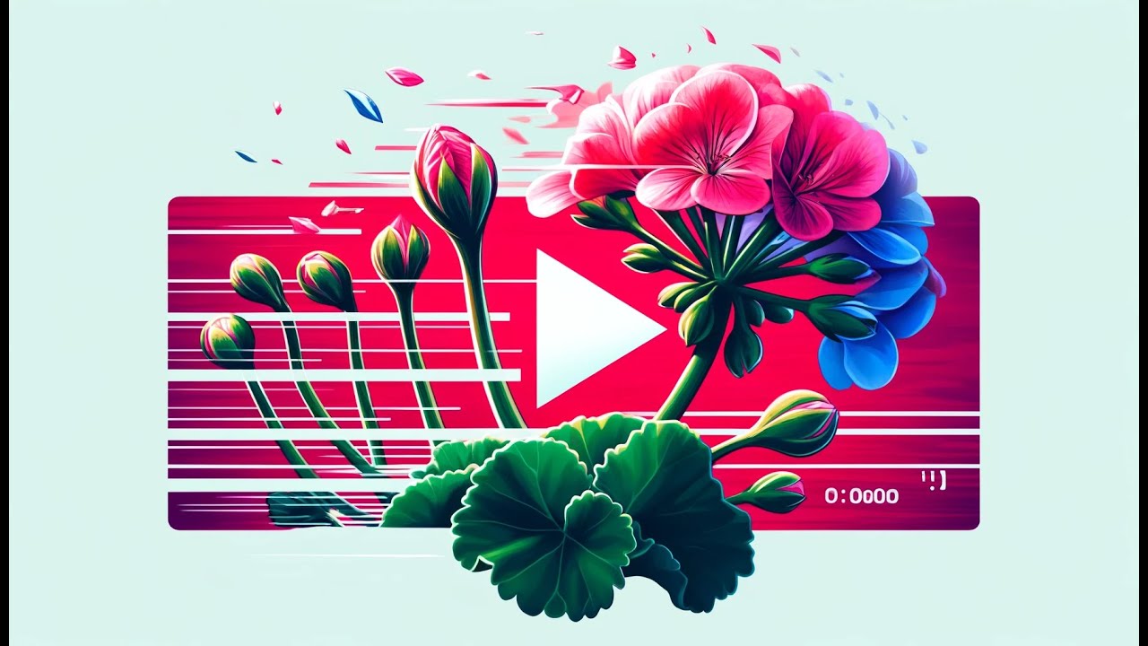 Blooming Beauty: Geranium Time-Lapse Spectacle