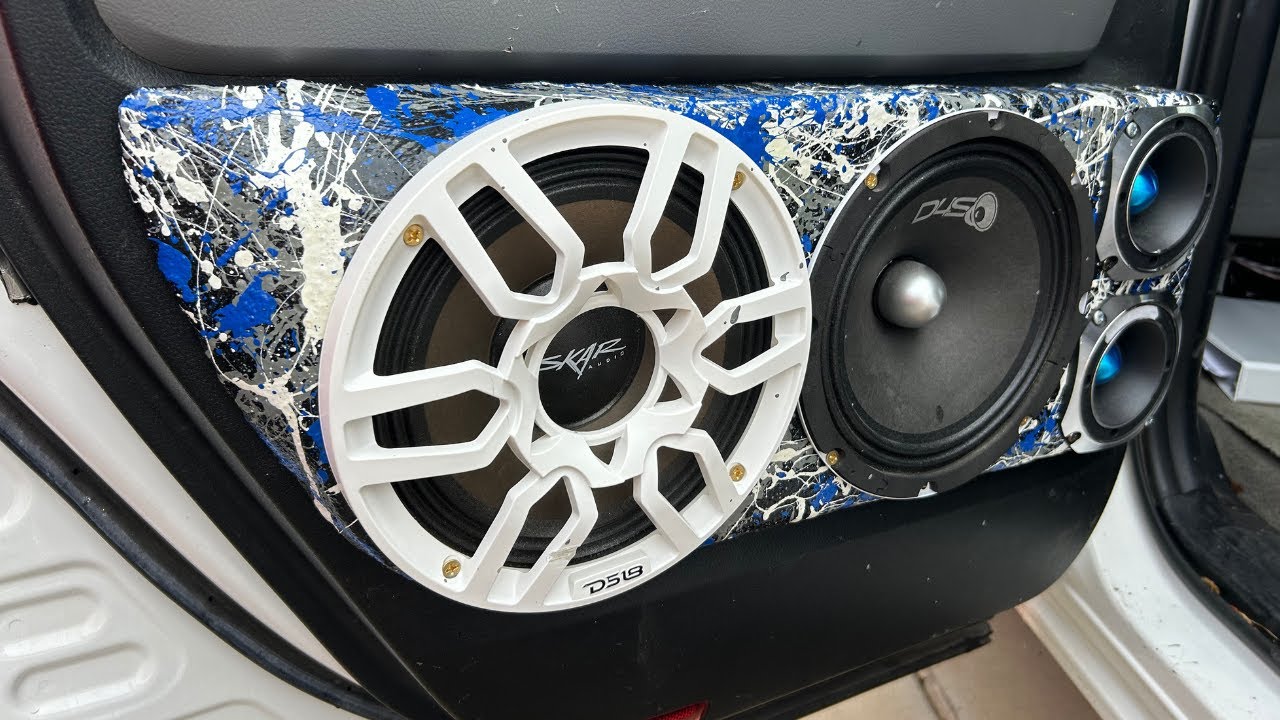 DIY fiberglass door speaker pods:  Toyota Tundra "yeti" speaker pod build