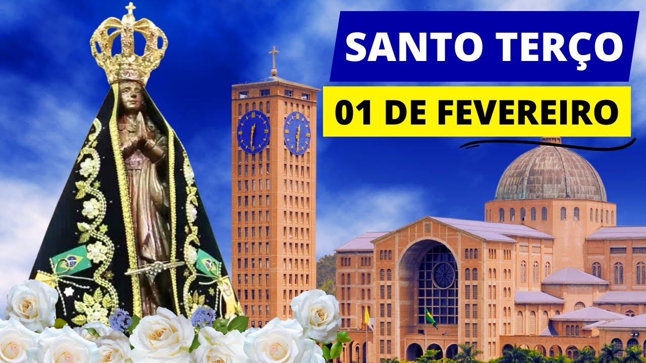 SANTO TERÇO DE HOJE - 01 DE FEVEREIRO DE 2026 | MISTÉRIOS GLORIOSOS | DOMINGO