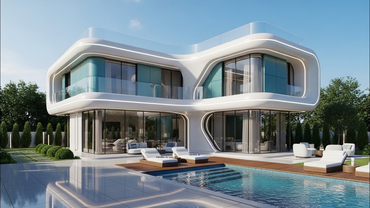 Complete Futuristic Luxury House Tour | Dream Smart Home with Pool, Rooftop & LED Design