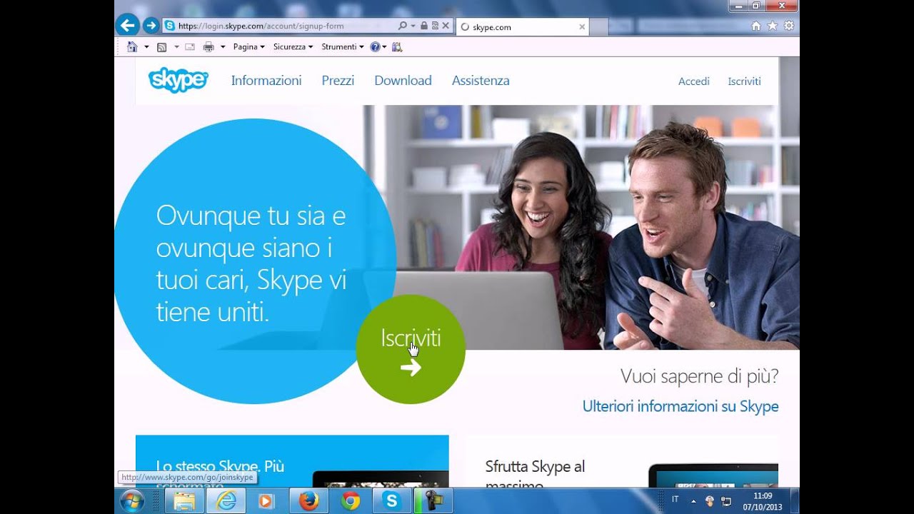 Iscrizione a Skype