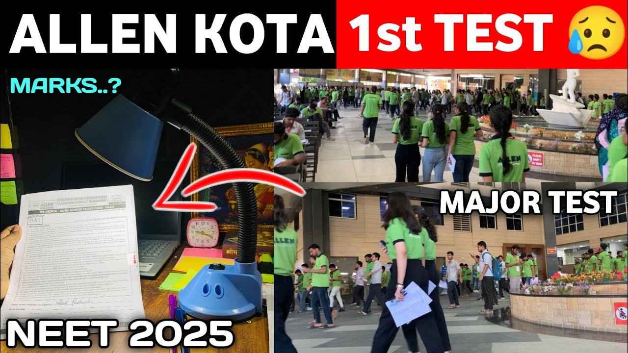 FIRST MAJOR TEST ALLEN KOTA CLASSROOM 😢 | *STUDY VLOG* | MOCK TEST MARKS IMPROVE | NEET 2025 #VIDEO