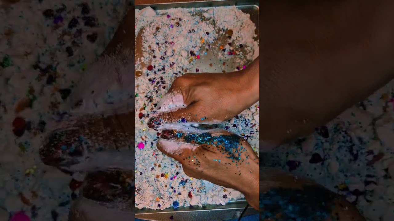 🎉🎊🎉🎊🎉🎊🎉 #asmr #oddlysatisfying #asmrsounds #slime #chalk #relax #glitter 