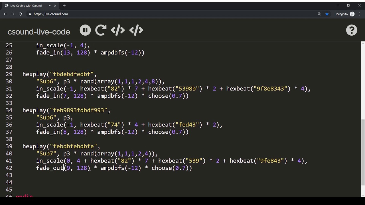 Csound Live Code: Practice Session 2019-05-14