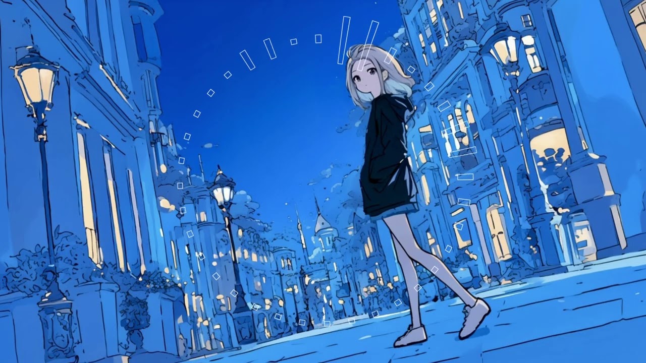 【フリーBGM】「音だけが通り過ぎる街」のんびり/夜/かわいい/おしゃれ【作業/配信/勉強/読書】