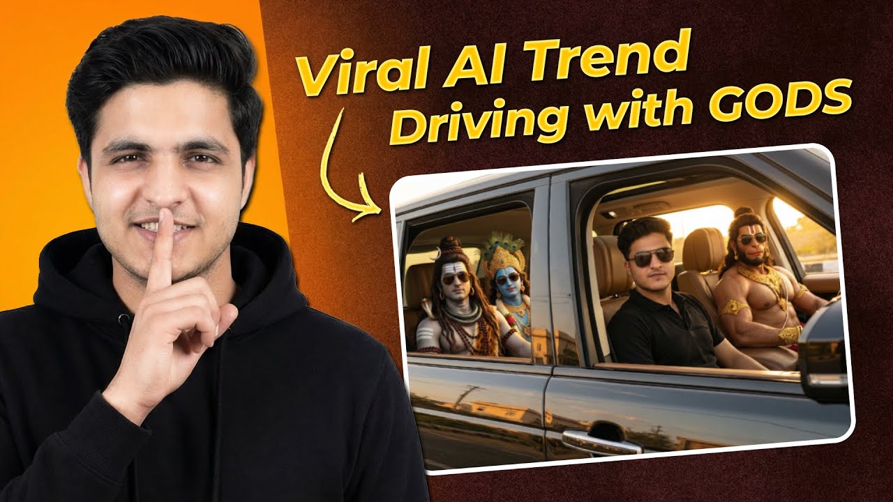 Bhagwan jee ki car driving wali video kaise banaye | AI Trend Breakdown | Editminds AI