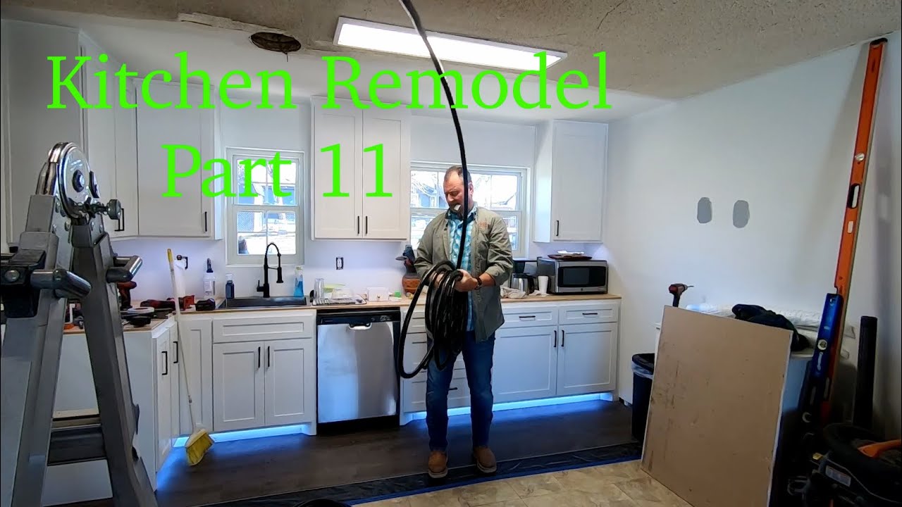 Wire kitchen can lights, Electric and Gas line for Island Kitchen Part 11