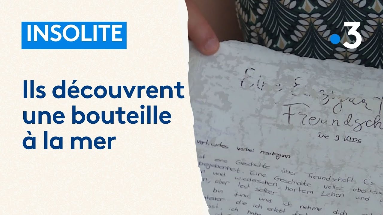 Des élèves de CM2 trouvent une bouteille à la mer rédigée en allemand, découvrez son contenu