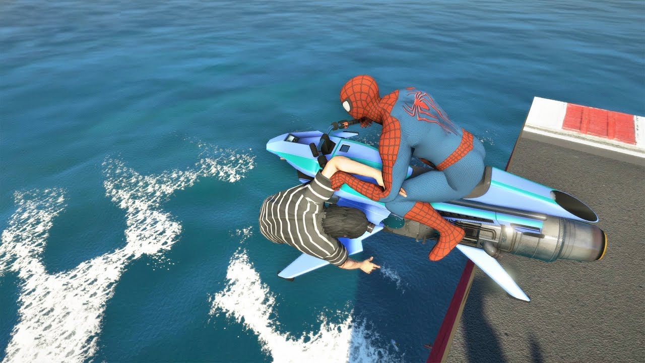 GTA 5 Water Ragdolls | SPIDERMAN Jumps/Fails ep.5 (Euphoria physics | Funny Moments)