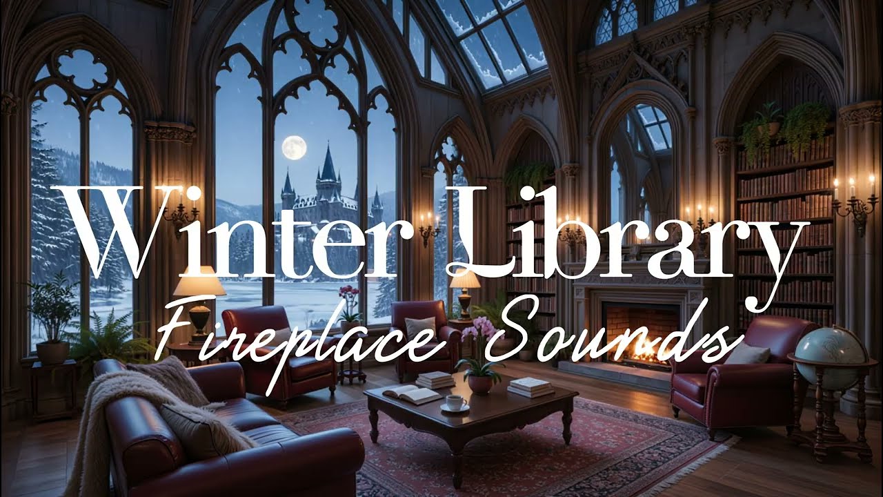 The Glass Library at Winter’s Edge | Gothic Conservatory Study Ambience