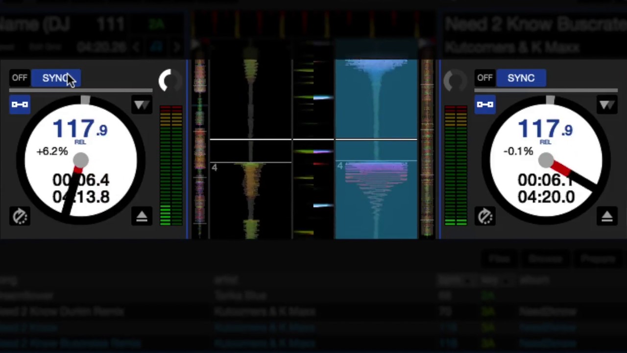 DVS Smart Sync demo in Serato DJ 1.9.6
