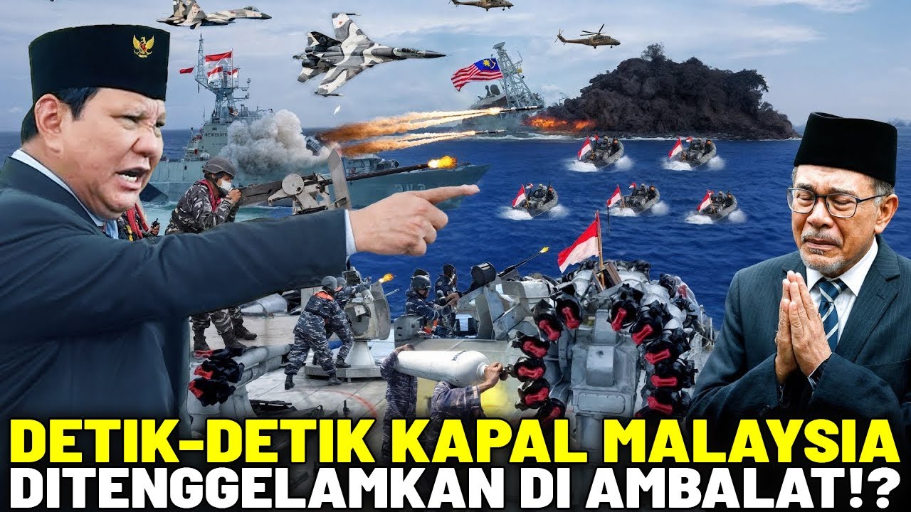 Demi Jaga Kedaulatan NKRI Prabowo Tak Segan2 Tenggelamkan Kapal Malaysia! Laut Ambalat Memanas