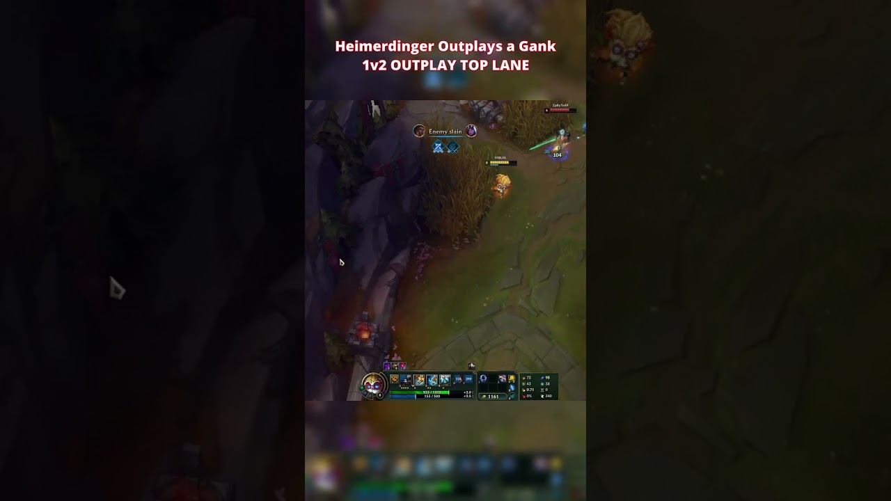 1v2 Outplay Heimerdinger Top Lane #leagueoflegneds #heimerdingerlol #heimerdinger