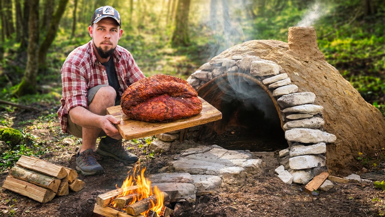 I Built an Earthen Smoker from Mud to Cook a Massive Brisket