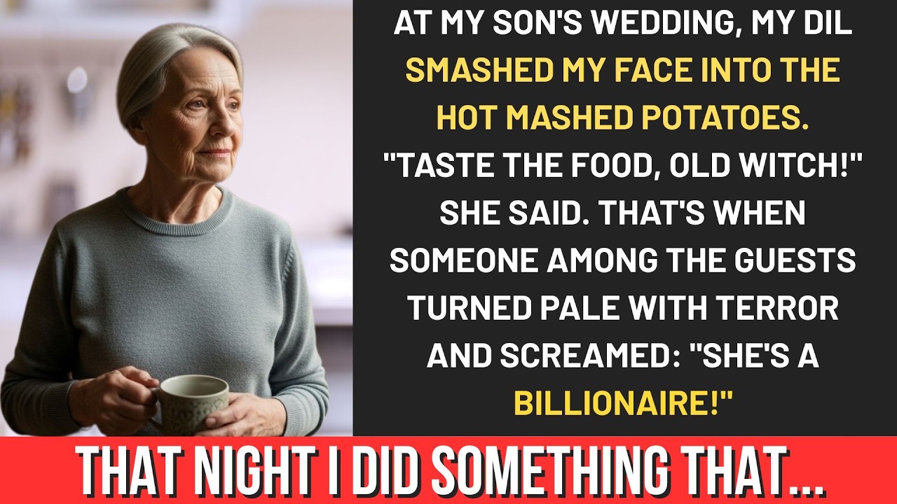 At my son’s wedding, my daughter-in-law smashed my face into the hot mashed potatoes. Taste the food