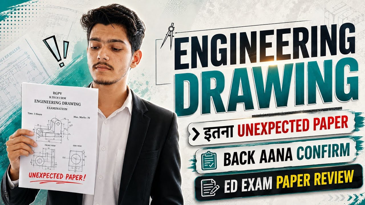 Engineering drawing paper review | most tough paper ever | RGPV 1st year exam 
