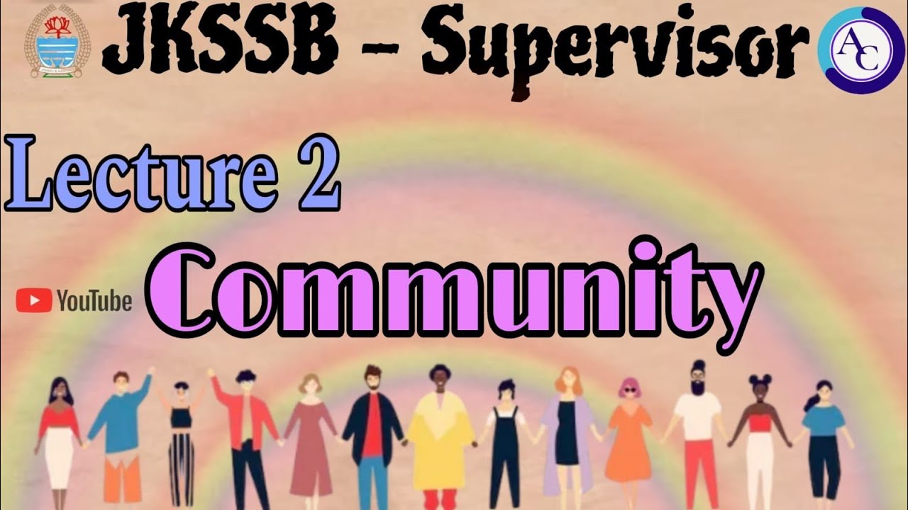 COMMUNITY|SOCIETY|MCQS CUM REVISION|JKSSB SUPERVISOR SOCIAL WELFARE DEPARTMENT|