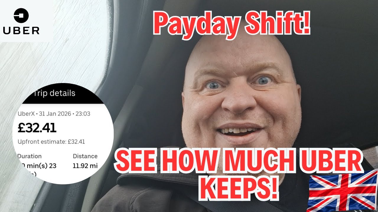 Работа водителем Uber 🇬🇧 | Смена в выходные дни в день зарплаты, РЕАЛЬНЫЙ заработок и прозрачност...