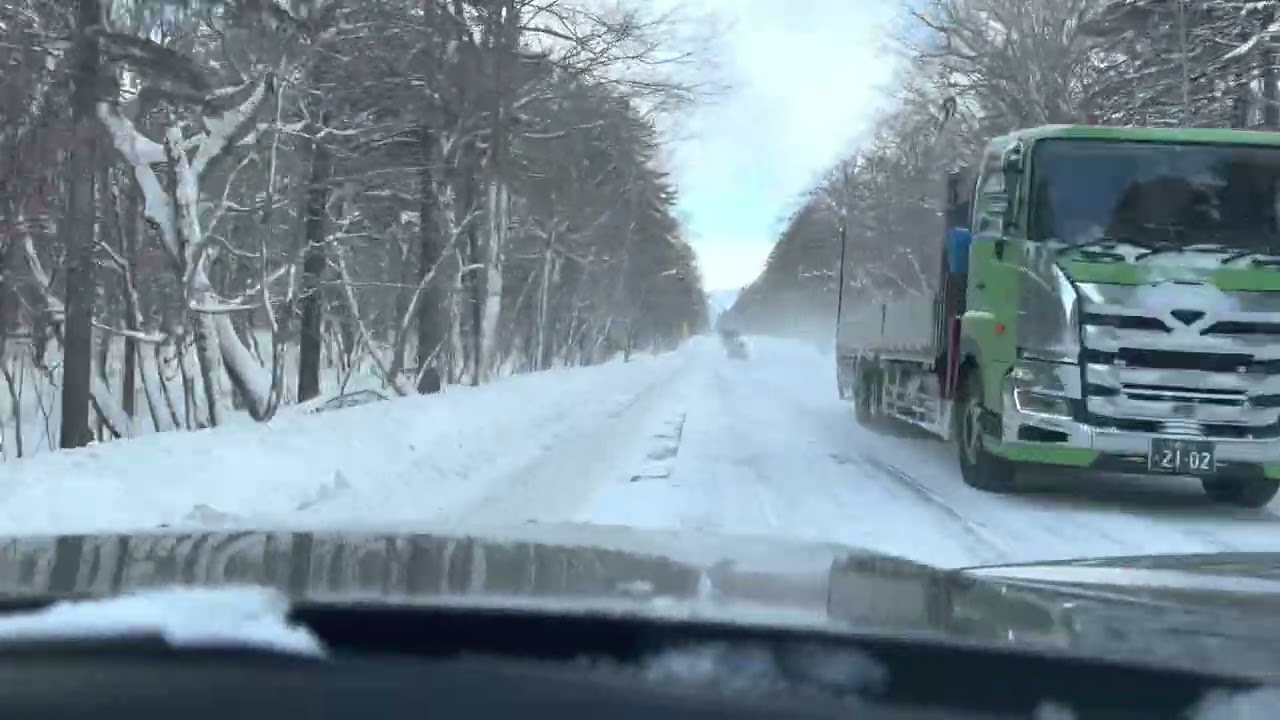 #雪道ドライブ　千歳市ー支笏湖ー美笛峠ーきのこ王国