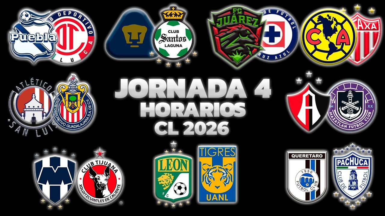 HORARIOS, CANALES Y FECHAS DONDE VER LA JORNADA 4 | LIGA MX CLAUSURA 2026