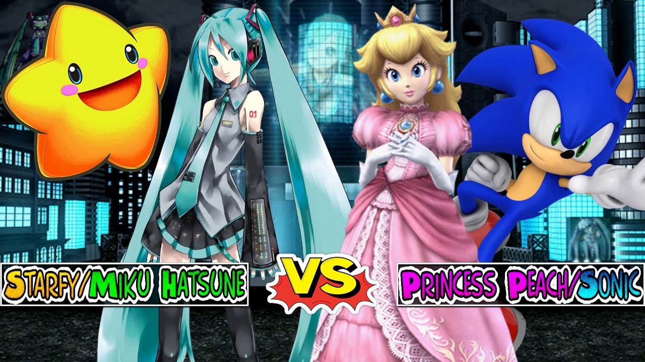 M.U.G.E.N. | Starfy/Miku Hatsune vs Princess Peach/Sonic