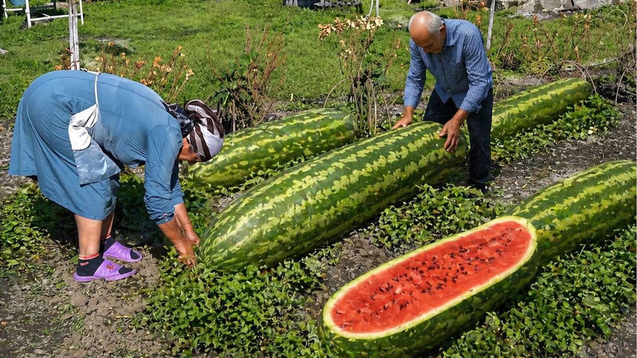 AZERBAIJAN Grandparents Harvest Watermelon in the Caucasus | Country Life Vlog Live