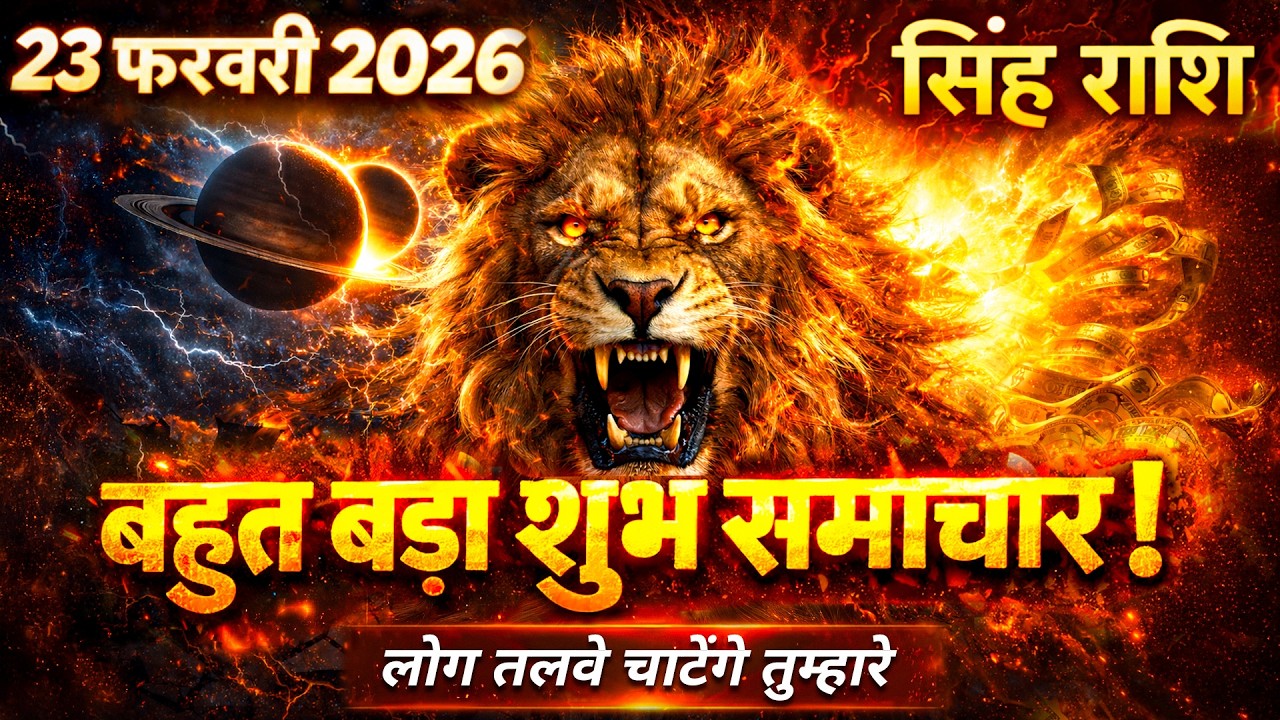 सिंह राशि 23 फरवरी 2026 सोमवार 🔥 Aaj ka Singh Rashifal | Singh Rashi 23 February 2026