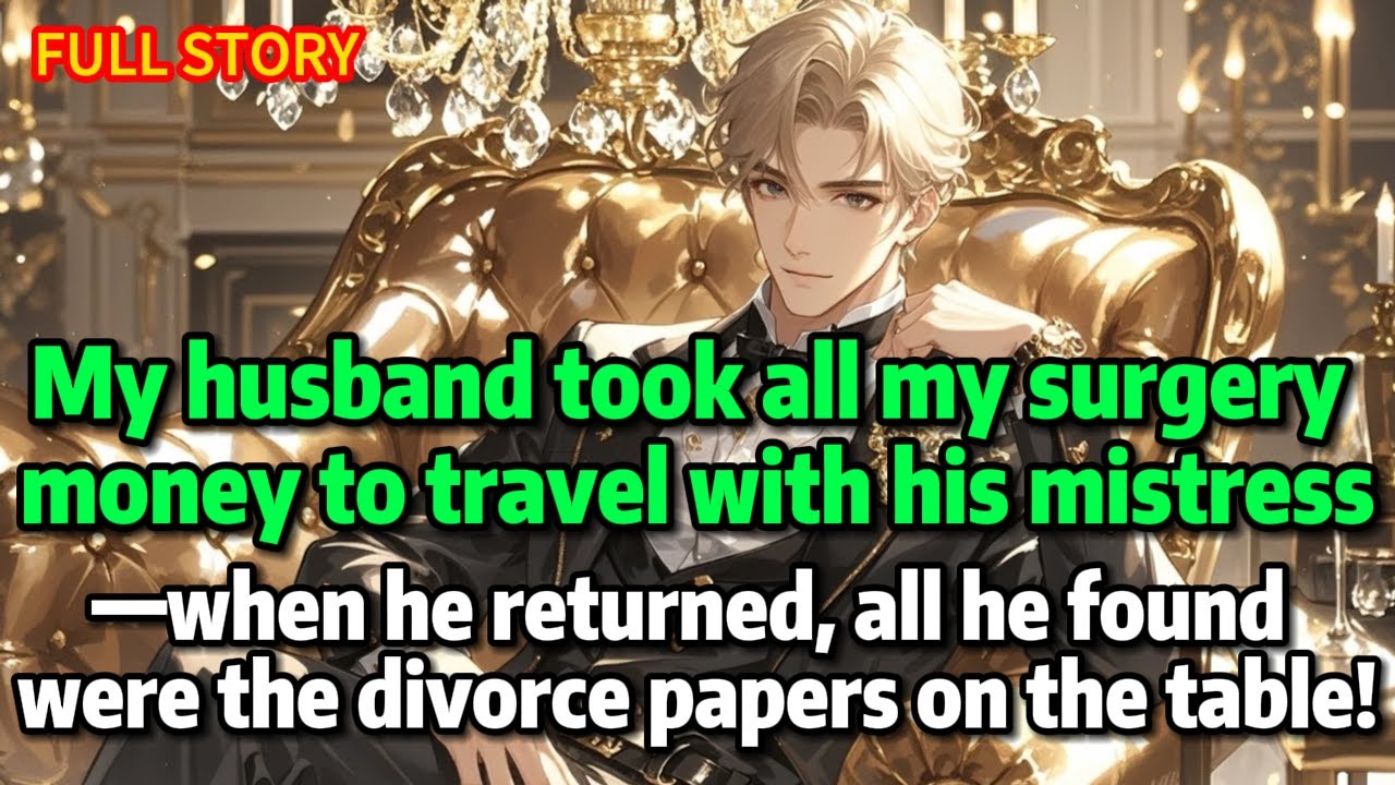 My husband took all my surgery money to travel with his mistress—when he returned......