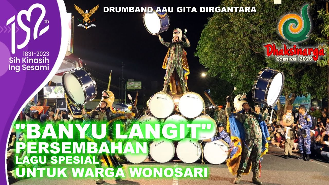 DRUMBAND GITA DIRGANTARA AAU - PERSEMBAHAN SPESIAL UNTUK WARGA WONOSARI HUT GUNUNGKIDUL KE-192