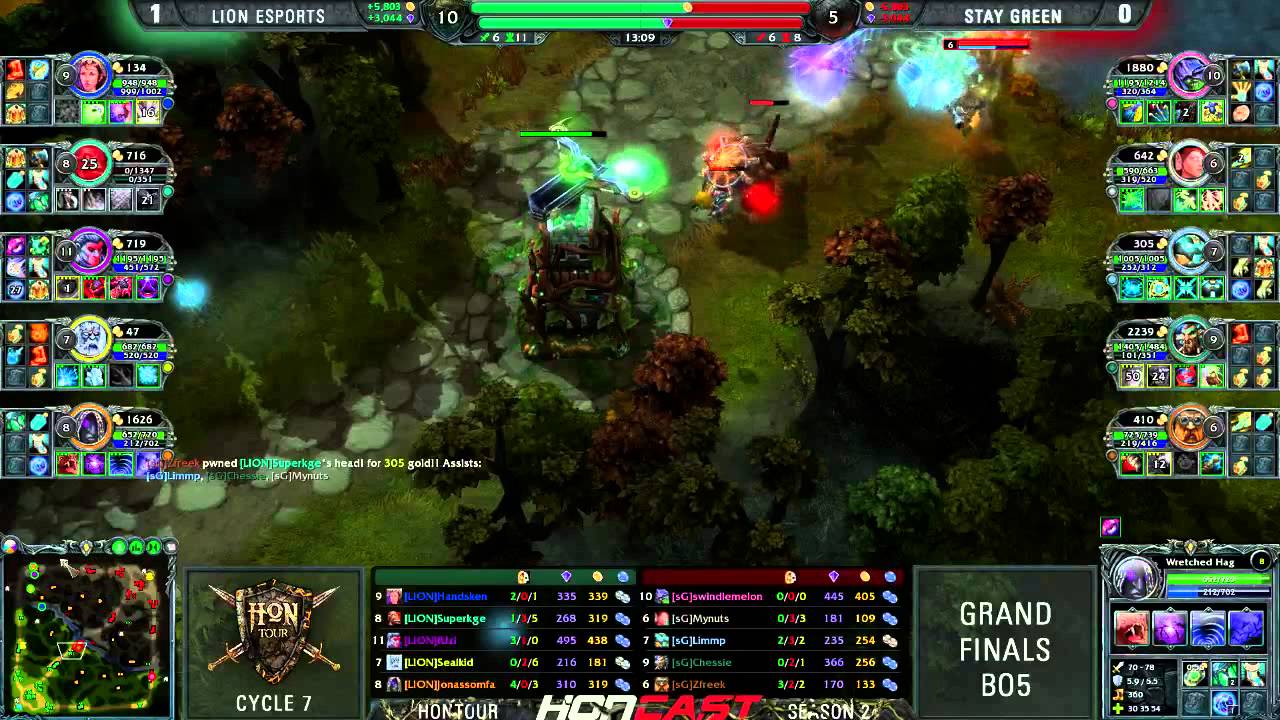 HoN Tour S2 Cycle 7 Grand Finals - LION vs sG game 1