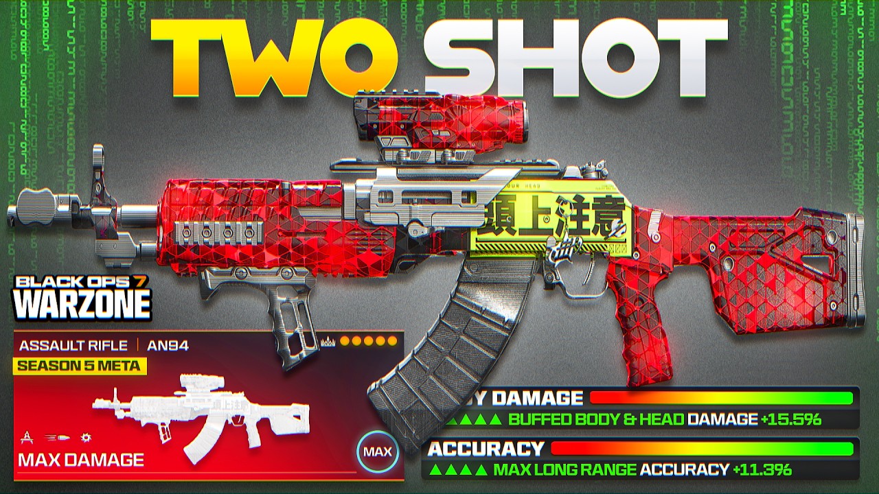 the *NEW* 2 SHOT AN94 is NOW BEST AR in Warzone BO7! (Warzone Meta Loadout)