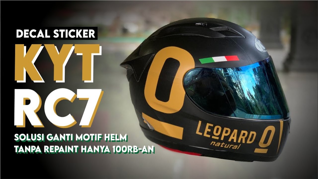 Proses Pasang Decal Kyt Rc7 Motif Leopard gold fullbody