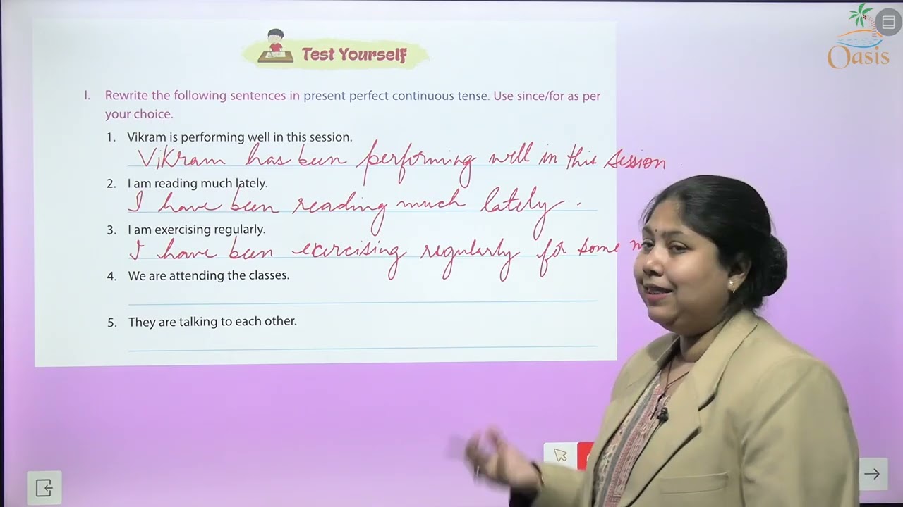 ENGLISH GRAMMAR GAIN CLASS 7 CHAPTER 13 PERFECT CONTINIOUS TENSES