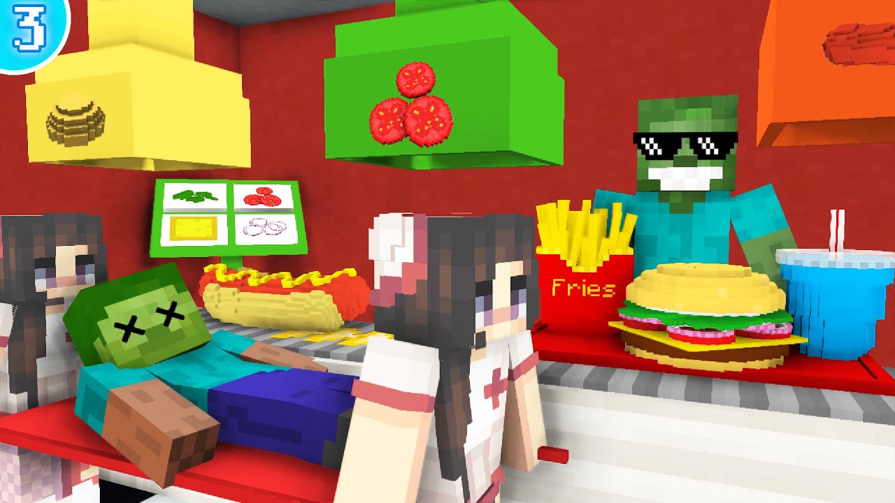 🌭Работа в Месте Продажи Хот-Догов и Бургеров - Анимация в Minecraft