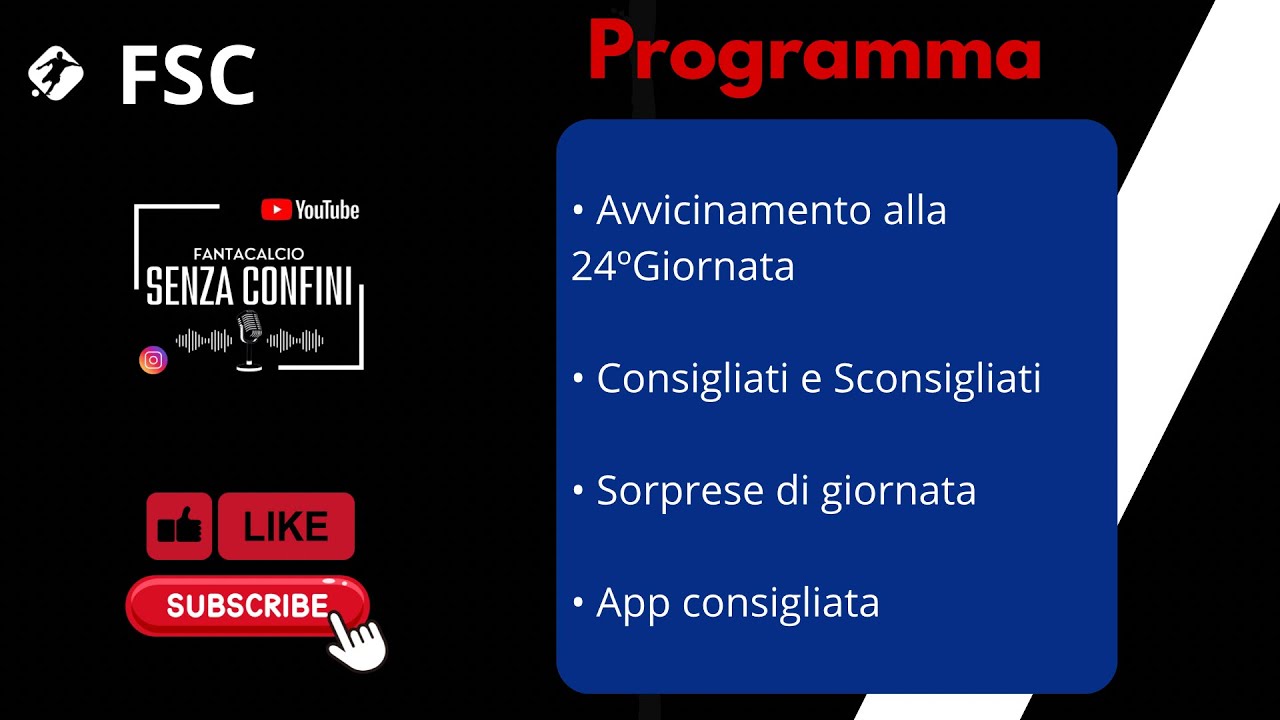 24º Giornata di Serie A #Fantacalcio Consigli di giornata (App consigliata 