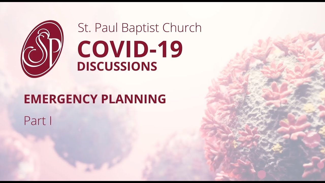 Covid-19 Discussions - Emergency Planning Part 1